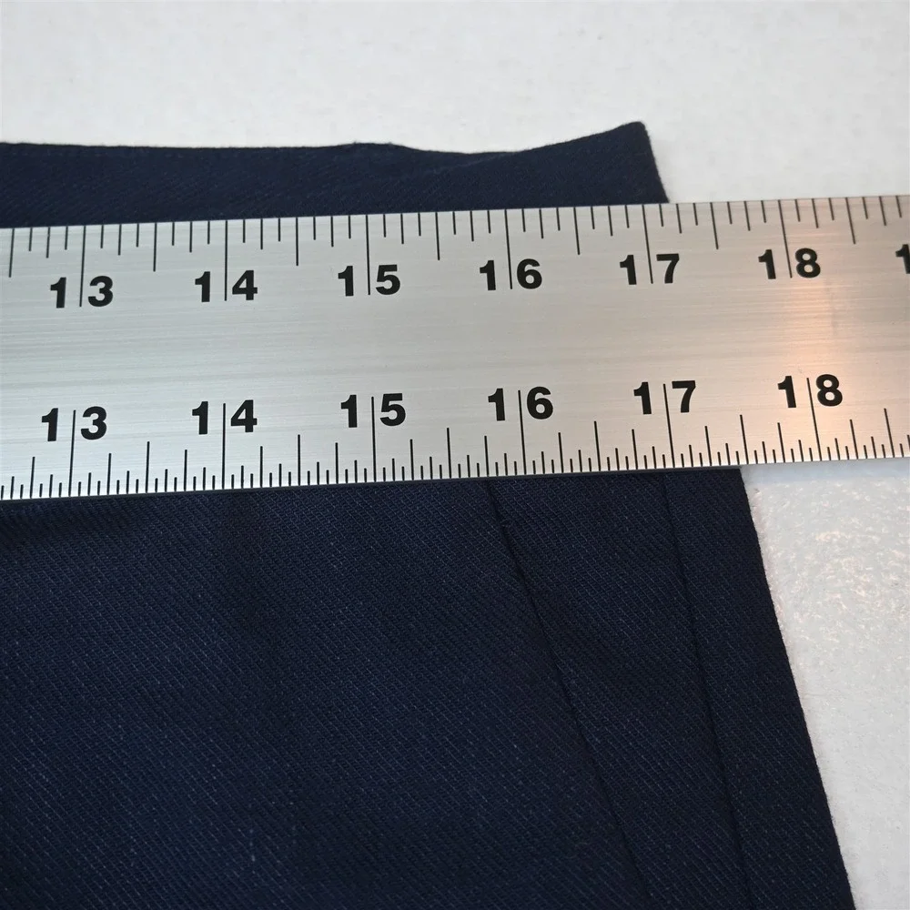 Banana Republic 10 Navy Blue Linen Logan Wide Leg Dress Womens Pants